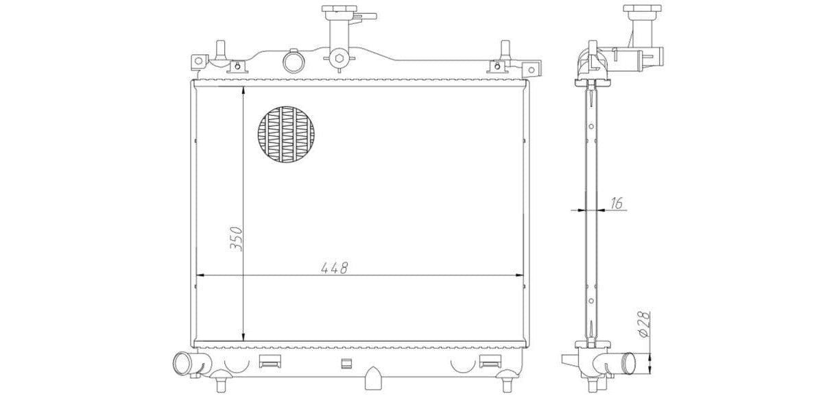 Radiator Hyundai Grand I10,I10 G4La,G4Hg 2009-2011 at Modern Auto Parts!