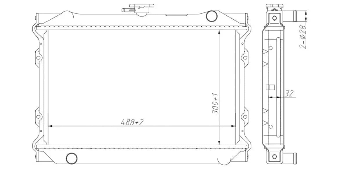 Radiator Nissan 1400 Ldv A14S 1980-2008 at Modern Auto Parts!