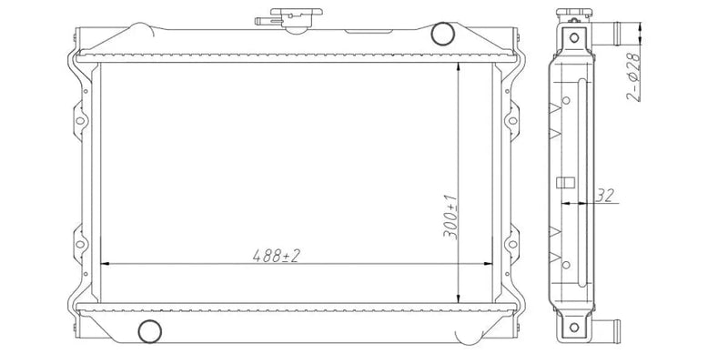 Radiator Nissan 1400 Ldv A14S 1980-2008 at Modern Auto Parts!