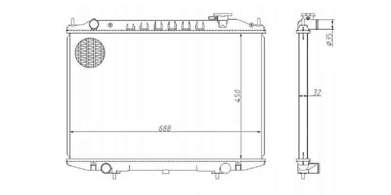 Radiator Nissan Np300 2.5Tdi Yd25Ddti 2009-> at Modern Auto Parts!