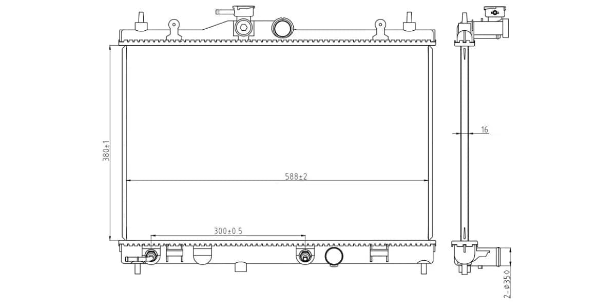 Radiator Nissan Tiida 1.6 Hr16De 2006-2014 at Modern Auto Parts!