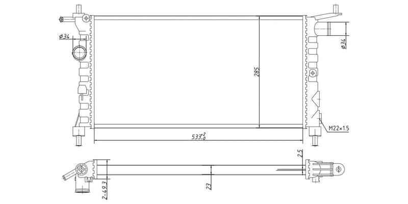 Radiator Opel Corsa 130I 1.3Ne 1996-2002 at Modern Auto Parts!