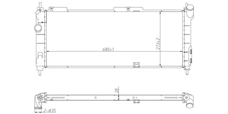 Radiator Opel Corsa 130I,140I,160I 1.3Ne,1.4Ne,1.6Ne 1996-2007 at Modern Auto Parts!