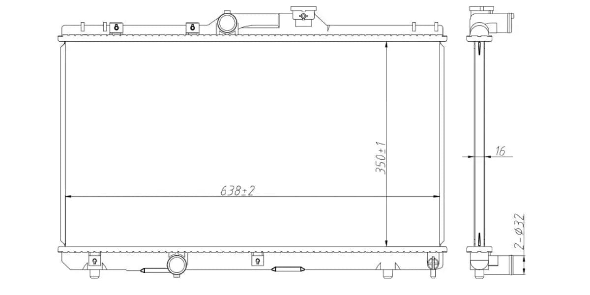 Radiator Toyota Corolla 2E,4Afe,7Afe 1996-2002 at Modern Auto Parts!