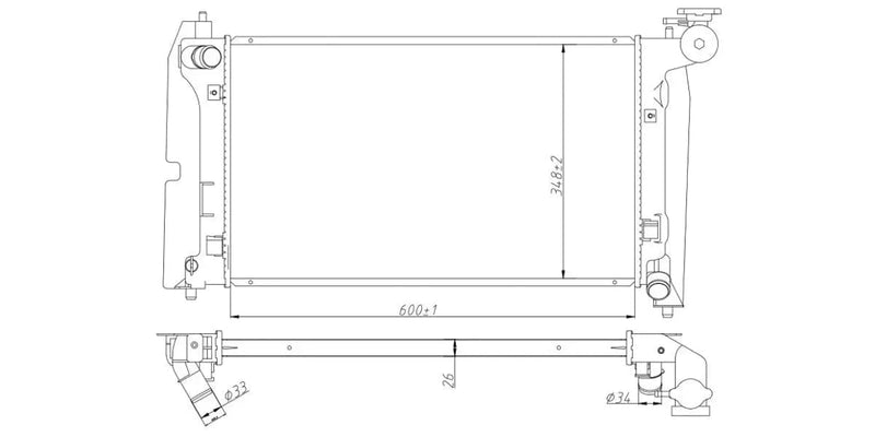 Radiator Toyota Corolla Sedan,Run X 4Zz-Fe,3Zz-Fe 2002-2007 at Modern Auto Parts!