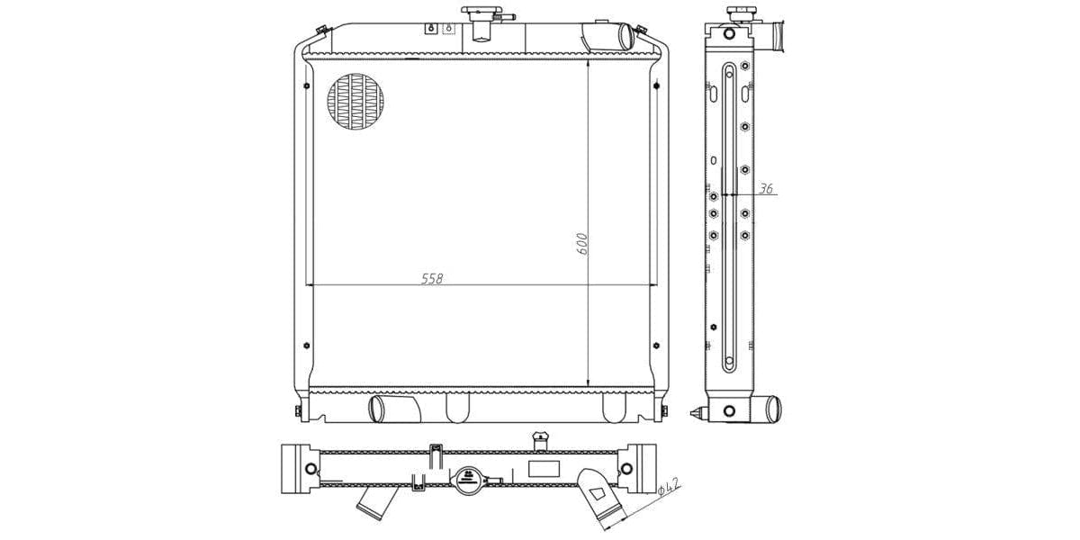 Radiator Toyota Dyna Diesel 7-14 15B-Ft 1998-2003 at Modern Auto Parts!