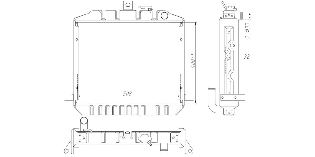Radiator Toyota Hiace 2.2 4Y 1987-2007 at Modern Auto Parts!