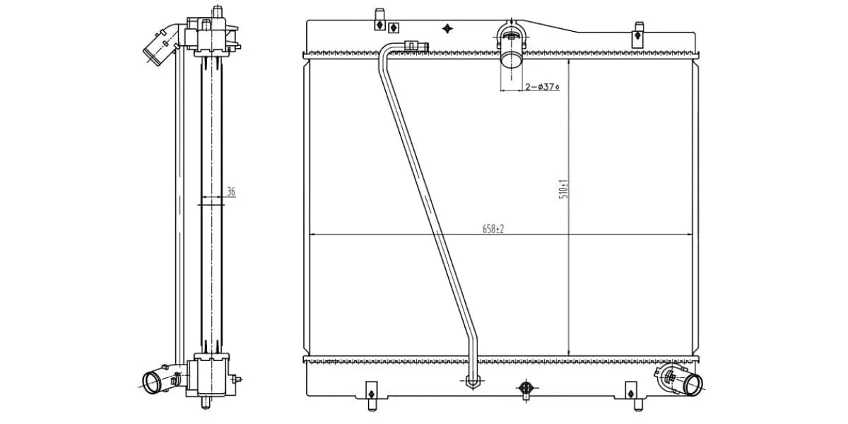 Radiator Toyota Hiace Sesfikile,Quantum 2Kd-Ftv,2Tr-Fe 2004-2019> at Modern Auto Parts!