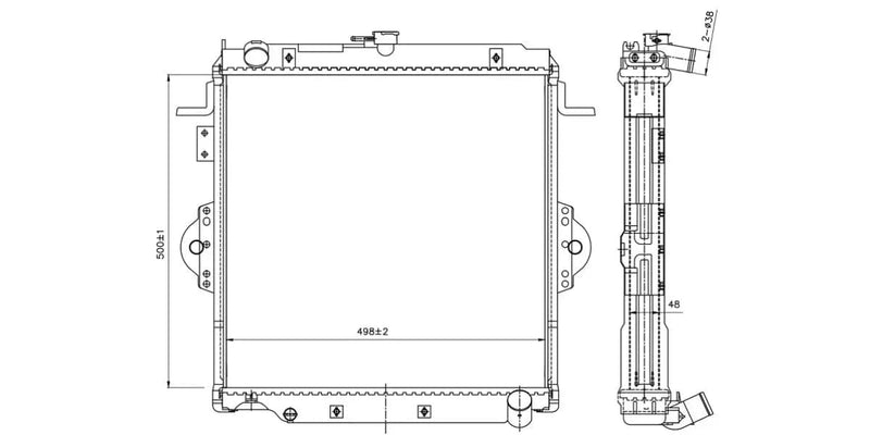 Radiator Toyota Landcruiser 100,4.2D 1Hz,1Hd-Fte 1998-2007 at Modern Auto Parts!