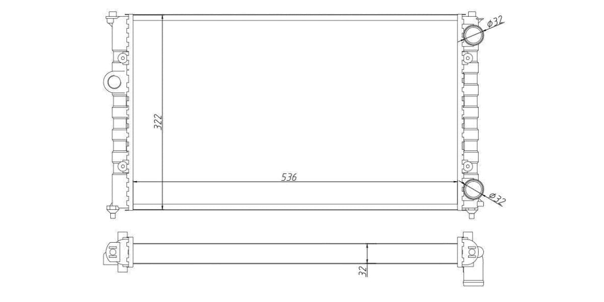 Radiator Vw Polo Classic 1.4I,1.6I,1.8I,Playa Agy,Afx,Afv 1996-2003 at Modern Auto Parts!