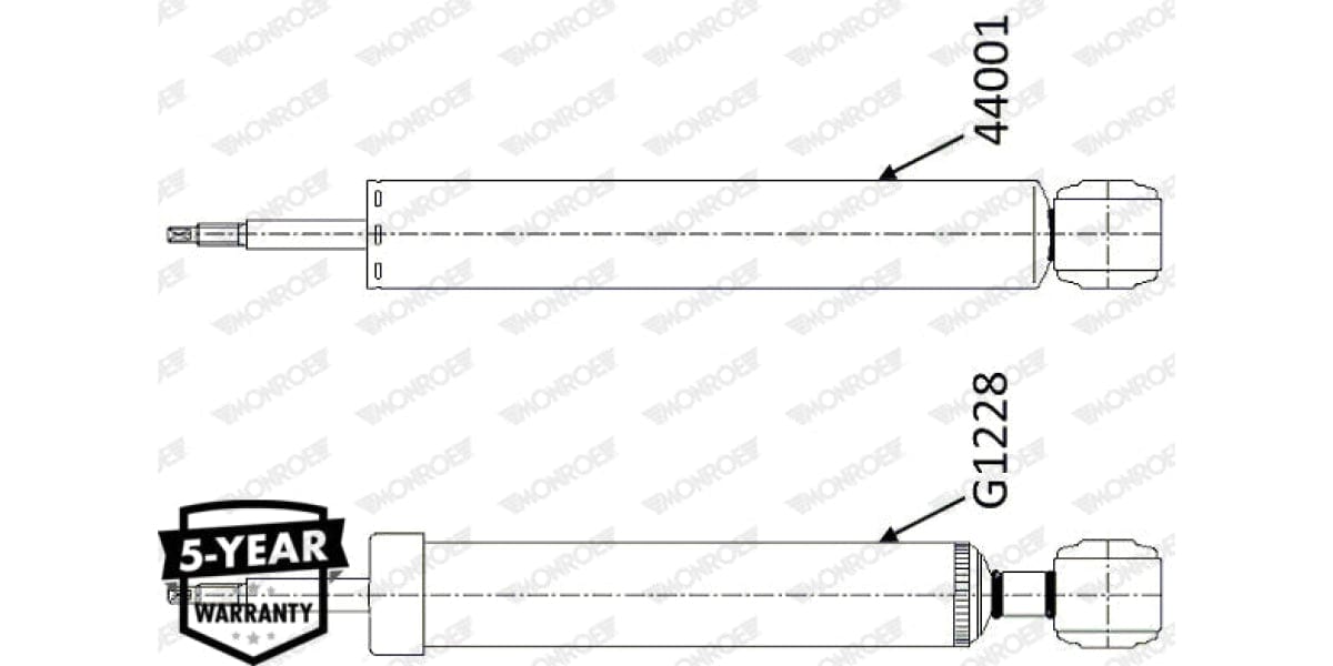 Shock Rear Ford Fiesta 2012> (Monroe)(G1228) Absorber
