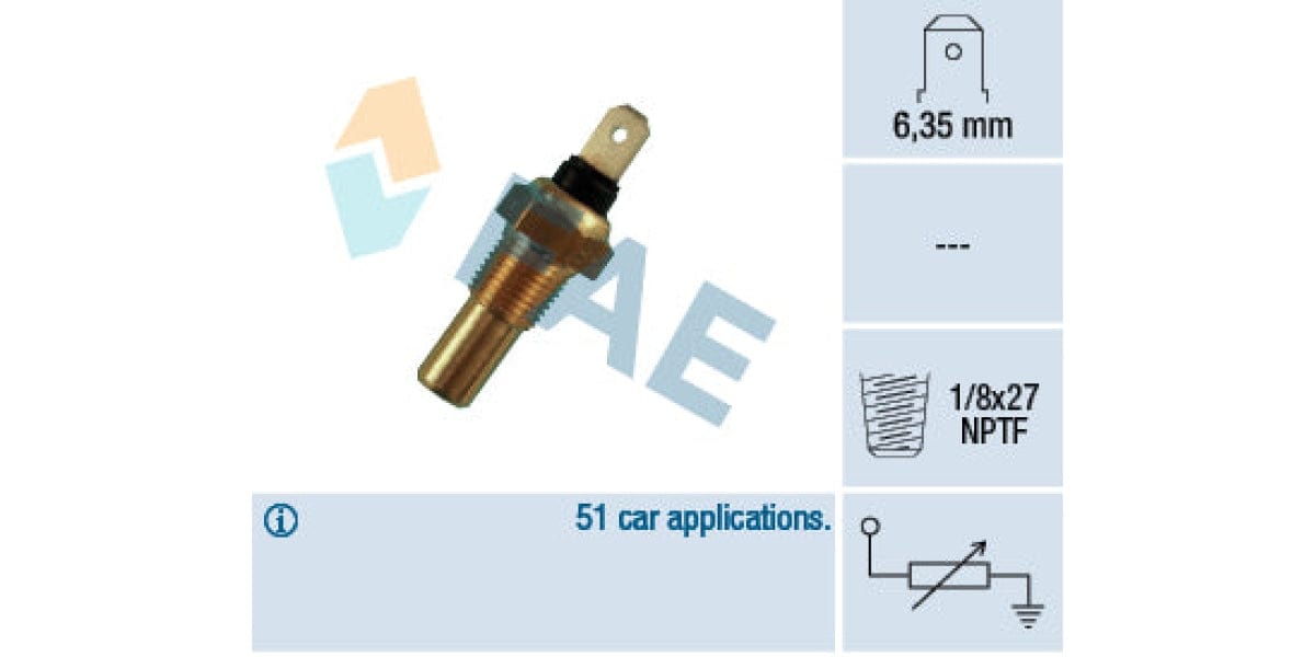 Temperature Switch 1Pin 1/8X27Nptf Ford Fiesta Escort Laser Metoer Mazda Soho Rustler (Cvh Pte