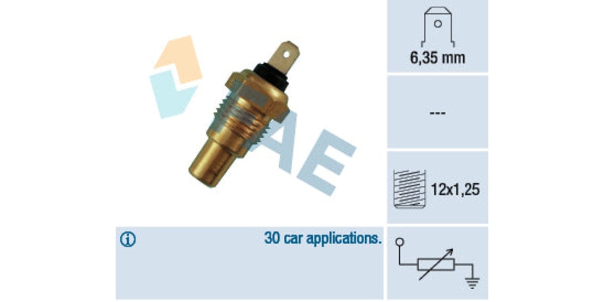 Temperature Switch 1Pin M12X1.25 Nissan (Qg16De Qg18De Ga16De Sr20De Zd30Ddt) (Fae) (31680) Sensor