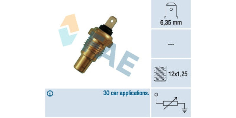 Temperature Switch 1Pin M12X1.25 Nissan (Qg16De Qg18De Ga16De Sr20De Zd30Ddt) (Fae) (31680) Sensor