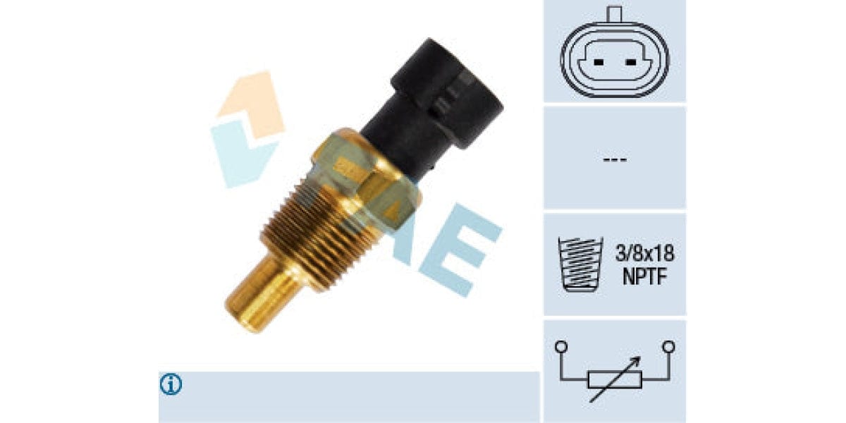 Temperature Switch 2Pin 3/8X18Nptf Deowoo Isuzu Opel (C18 C20 6Vd1 4Ee1T Y17Dt Z17Dth) (Fae) (33340)