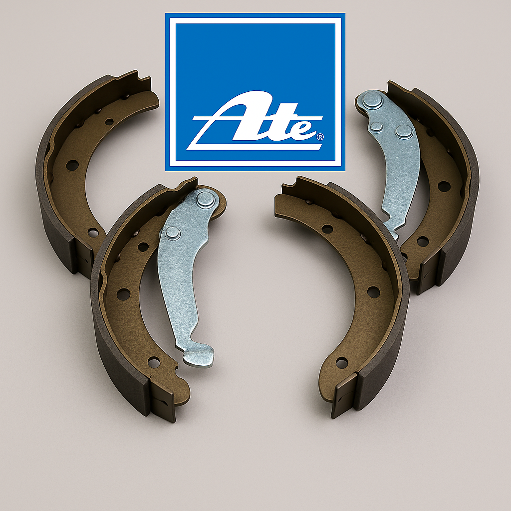 High-quality ATE brake shoes for passenger vehicles – rear drum brake fitment