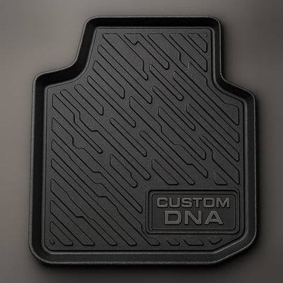 Custom DNA black rubber car mat – molded floor liner for Hilux, Ranger, Polo & more – all-weather fit for South African vehicles