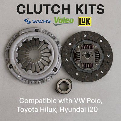 Clutch kit for VW Polo, Toyota Hilux, Hyundai i20 – Sachs, Valeo, LUK – Buy Online in South Africa