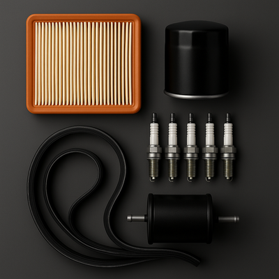 Service kits and parts including oil filters, air filters, spark plugs and engine oils for Toyota, Haval, Renault Kwid, Suzuki and more in South Africa