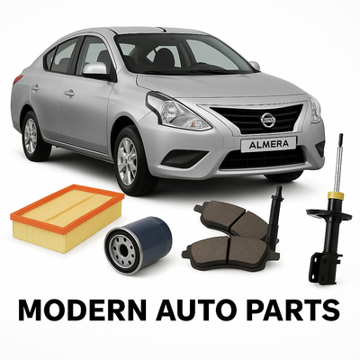 Nissan Almera 1.5 Acenta sedan with brake pads, filters, shocks and spares available in South Africa