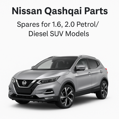 Nissan Qashqai SUV with spare parts for 1.6 and 2.0 petrol/diesel models – available at Modern Auto Parts South Africa