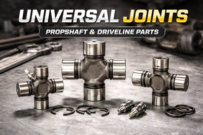 Propshaft universal joints for vibration and clunking fixes - size and snap ring matching