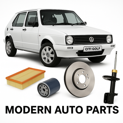 VW Citi Golf Chico, Life, and Shuttle – with car parts like brake disc, filter, shock, oil filter for sale in South Africa