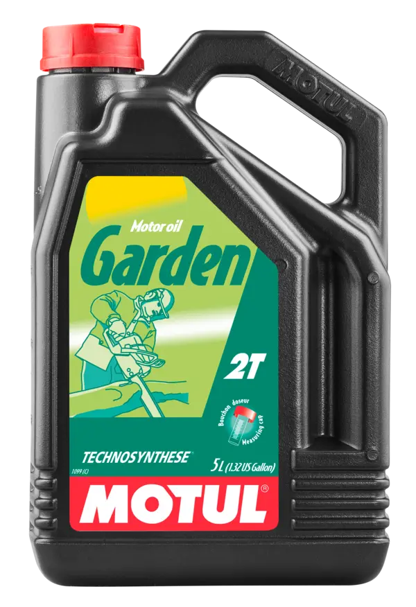 Motul Garden 2T 5L Gardening & Agri 100047 oil bottle, high-performance synthetic motor oil designed for fuel efficiency and engine protection.