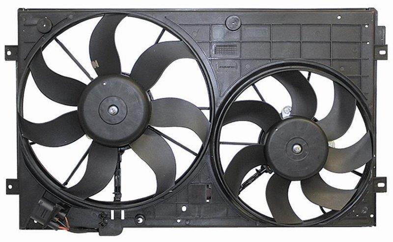 Radiator Fan Shroud Complete 1X295Mm 1X360Mm Vw Golf Caddy Eos Touran 2004>