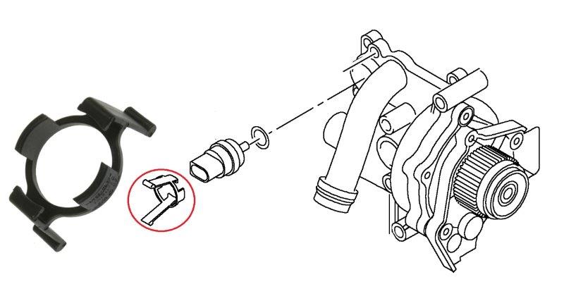 Clip Temp Sensor Water Pump Vw Golf,V,Vi,Tig,Amarok,A3,A4 B8,A5,Q3,Tt 1.8,2.0 (103936)