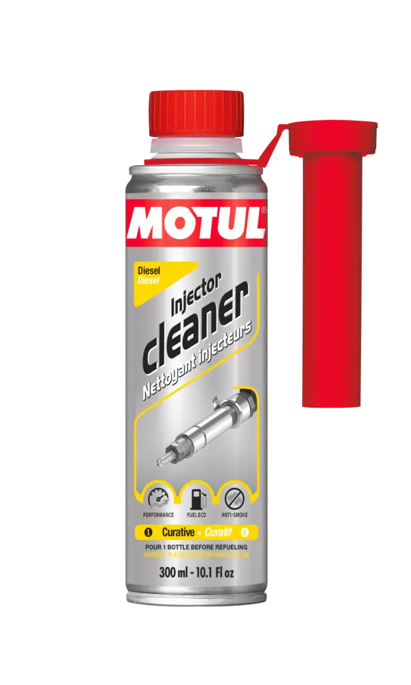 Motul Injector Cleaner Diesel 300ml Additive 107813 oil bottle, high-performance synthetic motor oil designed for fuel efficiency and engine protection.