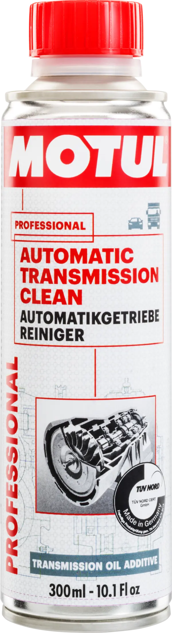 Motul Automatic Transmission Clean 300ml Additive 108127 oil bottle, high-performance synthetic motor oil designed for fuel efficiency and engine protection.