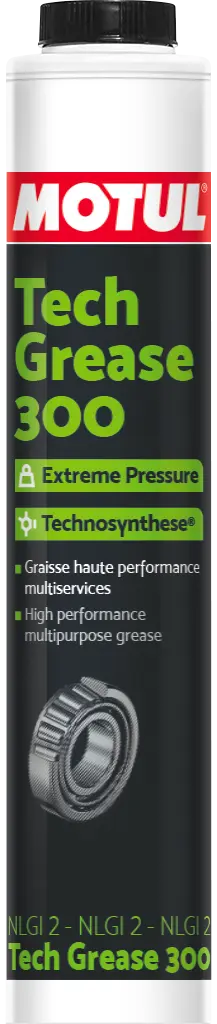 Motul Tech Grease 300 400mg Ls Grease 108664 oil bottle, high-performance synthetic motor oil designed for fuel efficiency and engine protection.