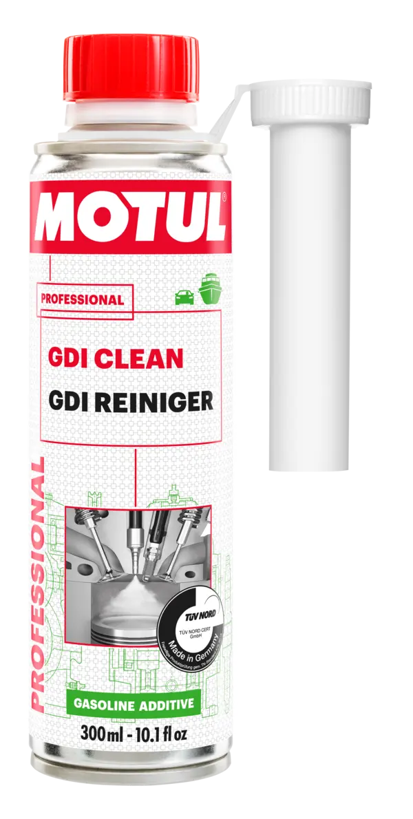 Motul Gdi Clean 300ml Efs Additive 109995 oil bottle, high-performance synthetic motor oil designed for fuel efficiency and engine protection.