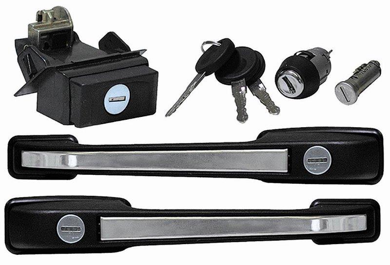 Door Handle Lock Set Vw Golf Ii With Boot &  Ignition (111726)