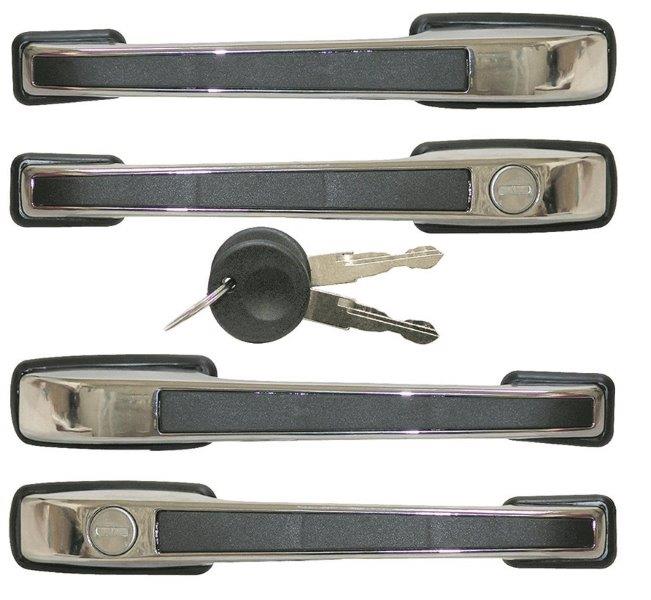 Door Handle Full Set Chrome Vw Golf,Jetta I,Ii,Fox (159863)