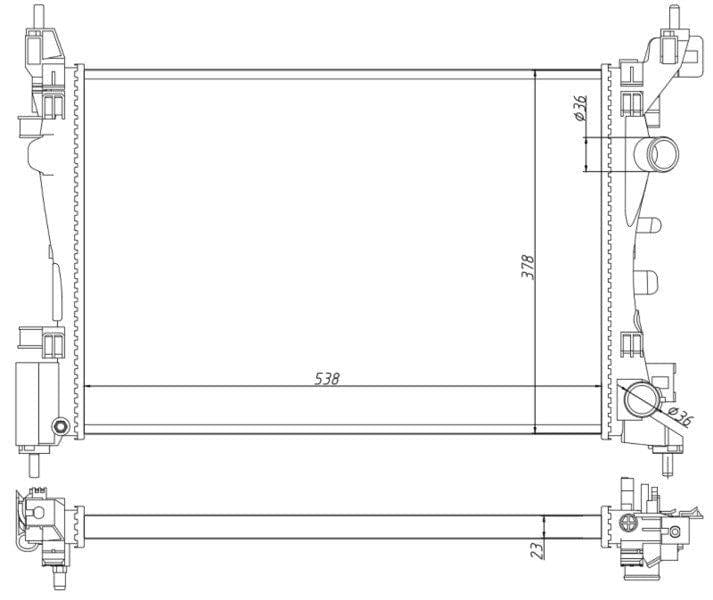 I-Radiator Opel Corsa 1.4 Jabulela,Ibalulekile,Lite Z14Xep 2008-2015