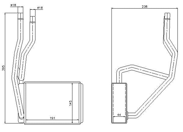 I-Radiator Heater Aluminium Ford Fiesta 1.4 2004-2008 FYJA/FYJB (N71765)
