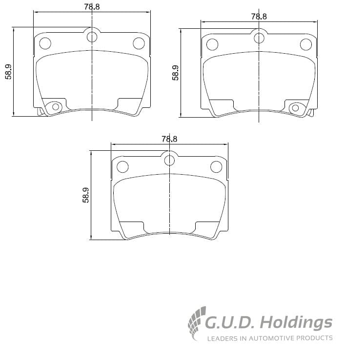 Mitsubishi Pajero Rear Brake Pads 2.5 D 4D56T 3.2D 4M41 2.4S 4N15 D4008S