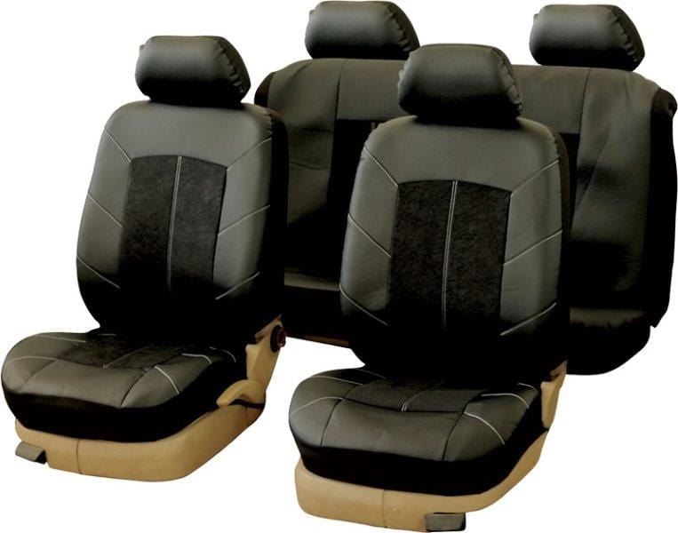 Velour 9-piece car seat cover set black – universal fit SA495
