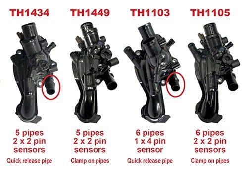 Termostaat met behuising Citroen C3 VTi Peugeot 207 208 1.4 EP3 multisensor opsies TH1103 TH1105 TH1434 TH1449 