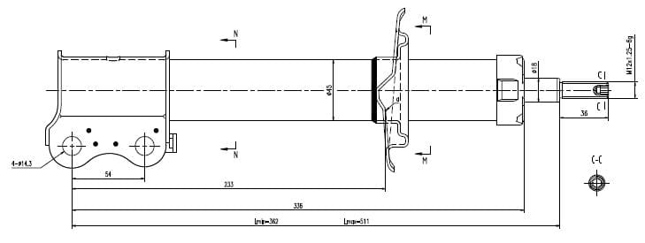 Front Shock Absorber Renault Triber 1.0 B4D 2020- (9252793GMP)