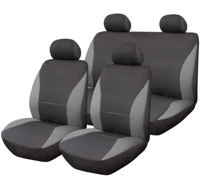 Imola 11-piece car seat cover set grey/black – universal fit SA469

