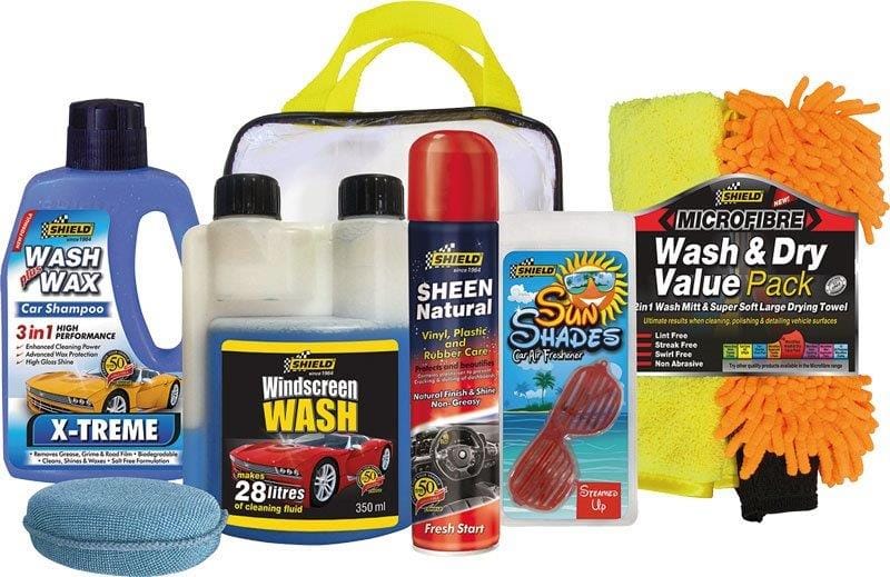 Shield Wash N Shine Kit 6 Piece 500ml 350ml 200ml South Africa SH469