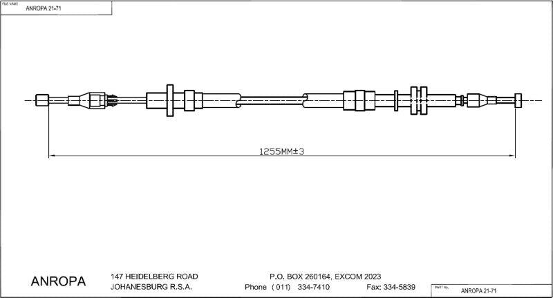 Accelerator Cable Chevrolet Aveo 1.5, 1.6 (03-10) (AC21-71)