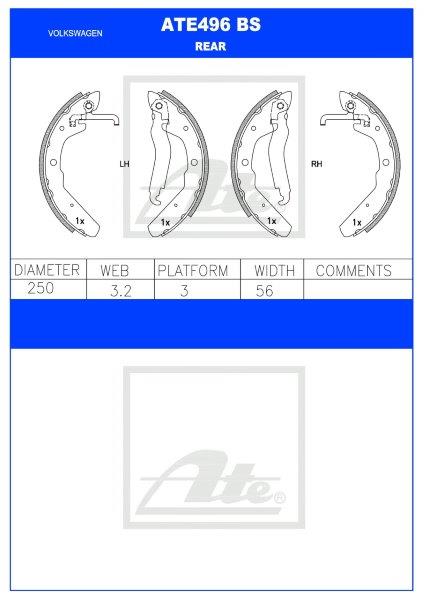 VW Caravelle T3 – Agterremskoene (ATE496BS)