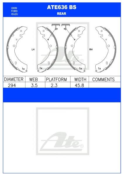 Isuzu KB 250/300, D-MAX, GWM Steed 5 Agterremskoen – ATE636BS