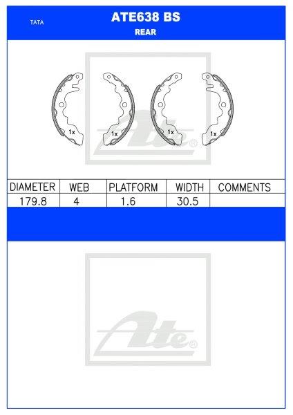Tata Indica B-Line – Agterremskoene (ATE638BS)