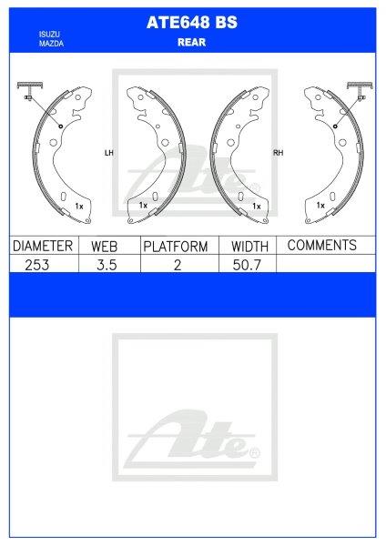 Isuzu KB 2.5/3.0 DiTD Agterremskoen – ATE648BS