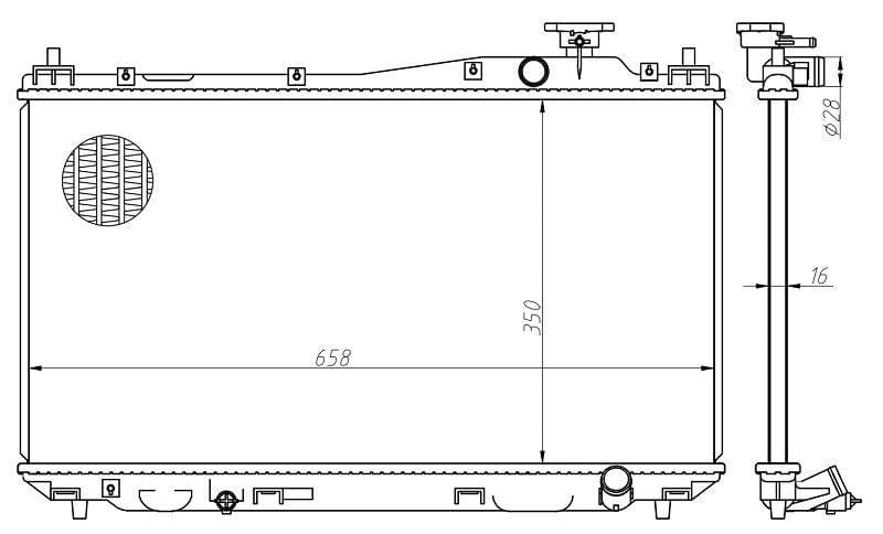I-radiator ye-Honda Civic 1.7i VTEC – D17A5 – Manual – 2001–2006